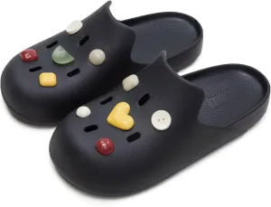 utune Cute Platform Clogs for Women Summer Garden Shoes Men Beach Pool Sandals House Slippers Bathroom Water Shoes Thick Sole Non Slip Clogs Slippers