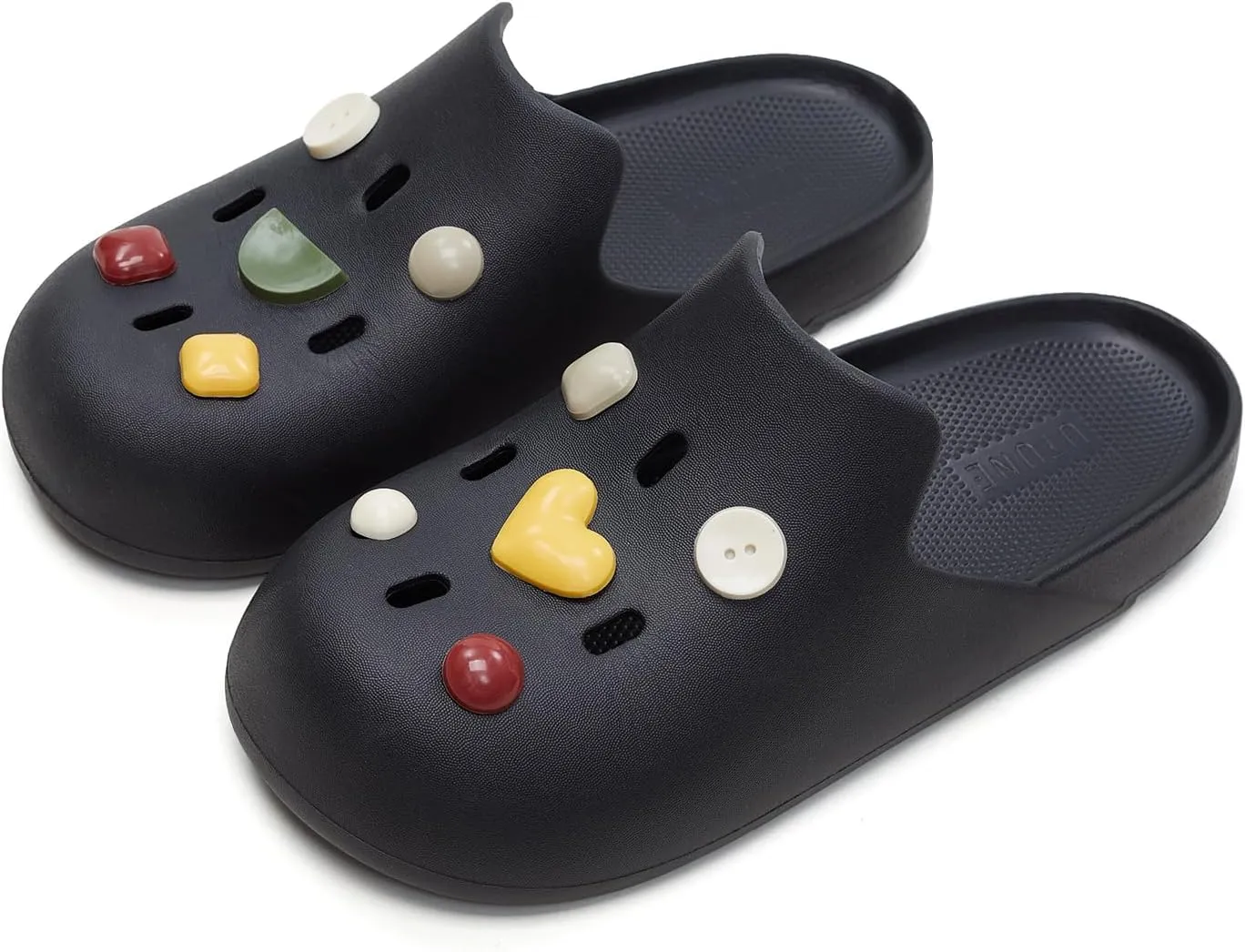 utune Cute Platform Clogs for Women Summer Garden Shoes Men Beach Pool Sandals House Slippers Bathroom Water Shoes Thick Sole Non Slip Clogs Slippers