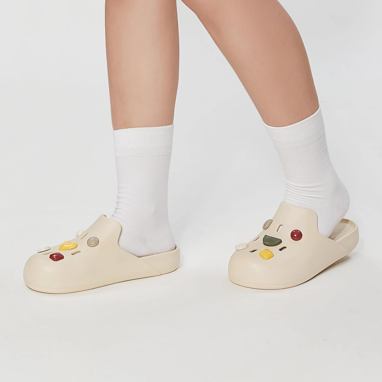 utune Cute Platform Clogs for Women Summer Garden Shoes Men Beach Pool Sandals House Slippers Bathroom Water Shoes Thick Sole Non Slip Clogs Slippers