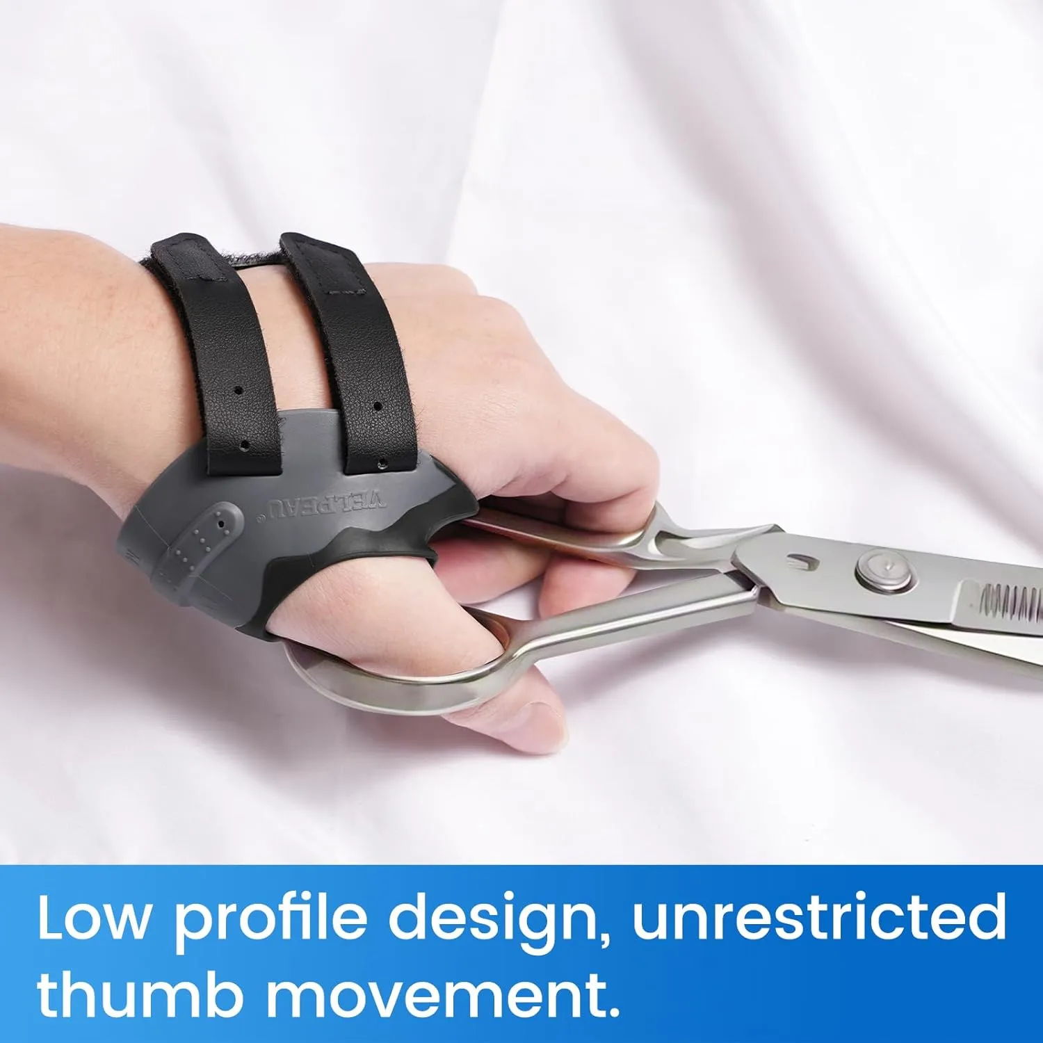 Velpeau CMC Thumb Brace for Osteoarthritis - with Shape-memory Restriction Splint, CMC Joint Stabilizer, Basal Thumb Arthritis Pain Relief and Support for Women and Men (Black, Left Hand, Medium)