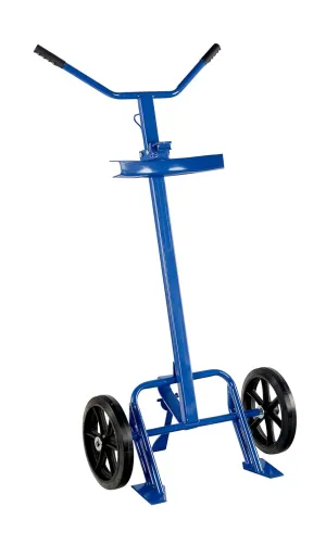 Vestil DBT-1200 Steel Barrel/Drum Truck with Rubber On Steel Wheels 20-1/4 In. x 29 In. x 60 In. 800 Lb. Capacity Blue