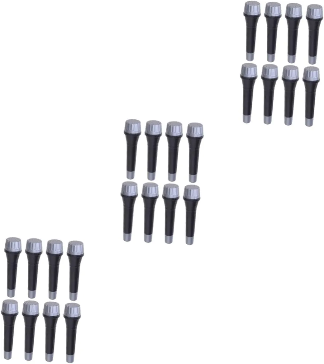 VICASKY 3sets Microphone Musical Toy Retro Style Boys and Girls' Party Performance Present 8pcs*3