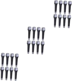 VICASKY 3sets Microphone Musical Toy Retro Style Boys and Girls' Party Performance Present 8pcs*3