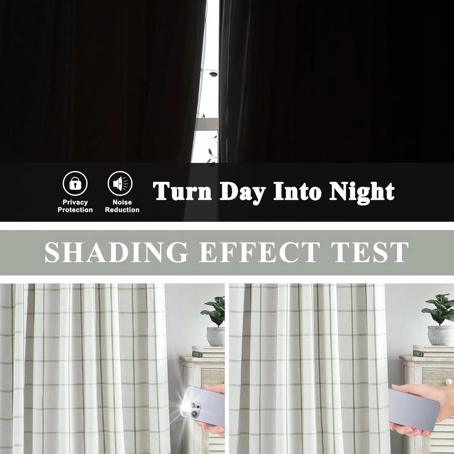 Vision Home Sage Green Plaid Linen Pinch Pleated Full Blackout Curtains Checkered Thermal Insulated Window Panels 95 inch for Bedroom Living Room Darkening Rustic Pleat Drapes with Hooks 40" Wx95 Lx2