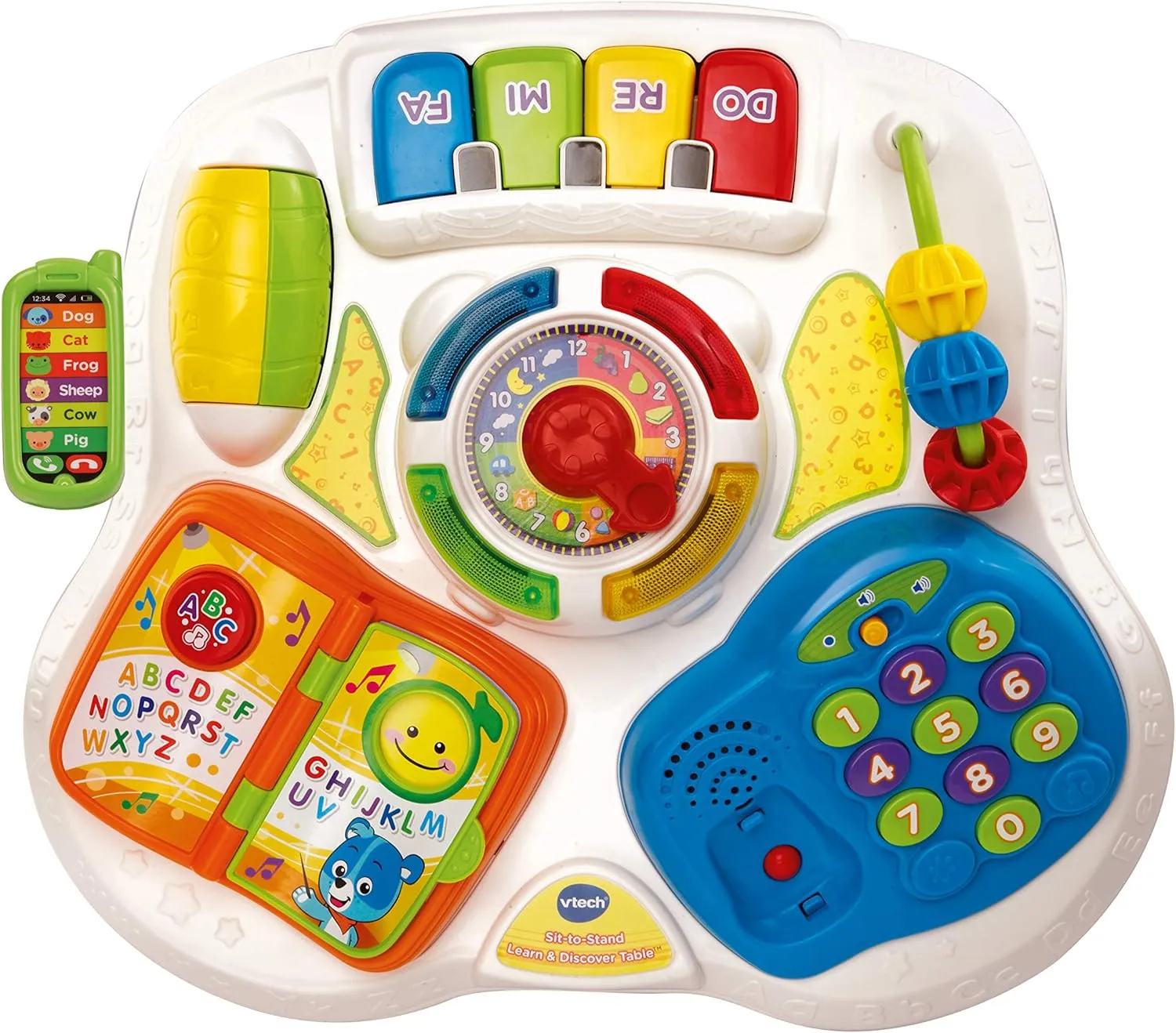 VTech Play & Learn Baby Activity Table, Baby Play Centre, Educational Baby Musical Toy with Shape Sorting, Sound Toy with Music Styles for Babies & Toddlers from 6 Months , Boys & Girls, Pink