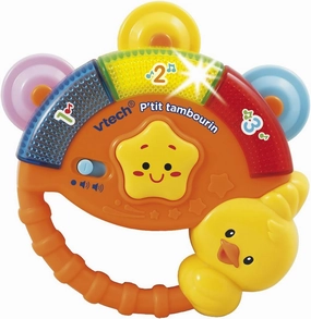 VTech - Little Tambourine, Baby Musical Instrument, Interactive Tambourine Rattle, Fine Motor Skills Game, Musical Learning Toy, Baby Gift from 3 Months