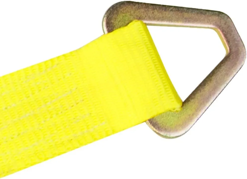VULCAN Tie Down Axle Straps with Wear Pad - 4 Pack - Classic Yellow - 3,300 Pound Safe Working Load