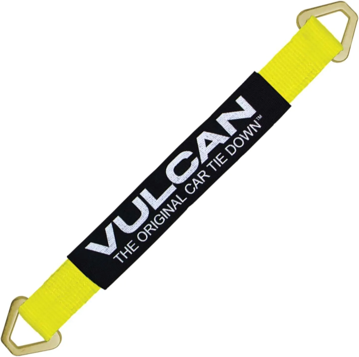 VULCAN Tie Down Axle Straps with Wear Pad - 4 Pack - Classic Yellow - 3,300 Pound Safe Working Load