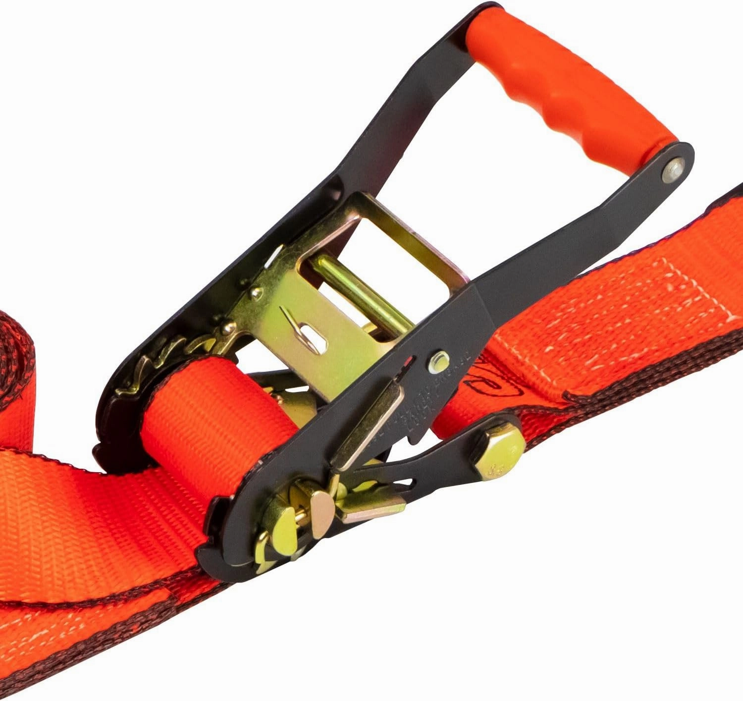 VULCAN Ratchet Strap with Wire Hooks - 2 Inch x 15 Foot - 4 Pack - PROSeries - 3,300 Pound Safe Working Load