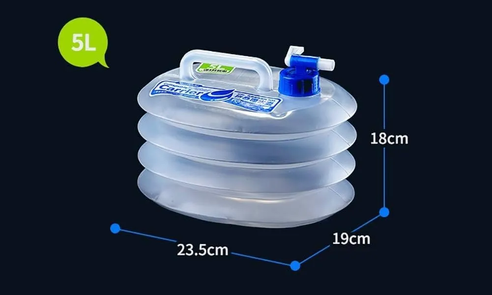 Water Container,Camping Water containers, Water Container Portable Collapsible Telescopic Barrel Storage Tank with tap Home Outdoor Bucket car Clean Drinking Water Storage Tank (Size : 10L) (Size : 5
