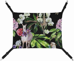 Watercolor Alpaca Llama and Ostrich Hanging Cat Bed Soft Breathable Pet Hammock for Cage Pet Sleeper for Kitten Ferret Puppy Rabbit