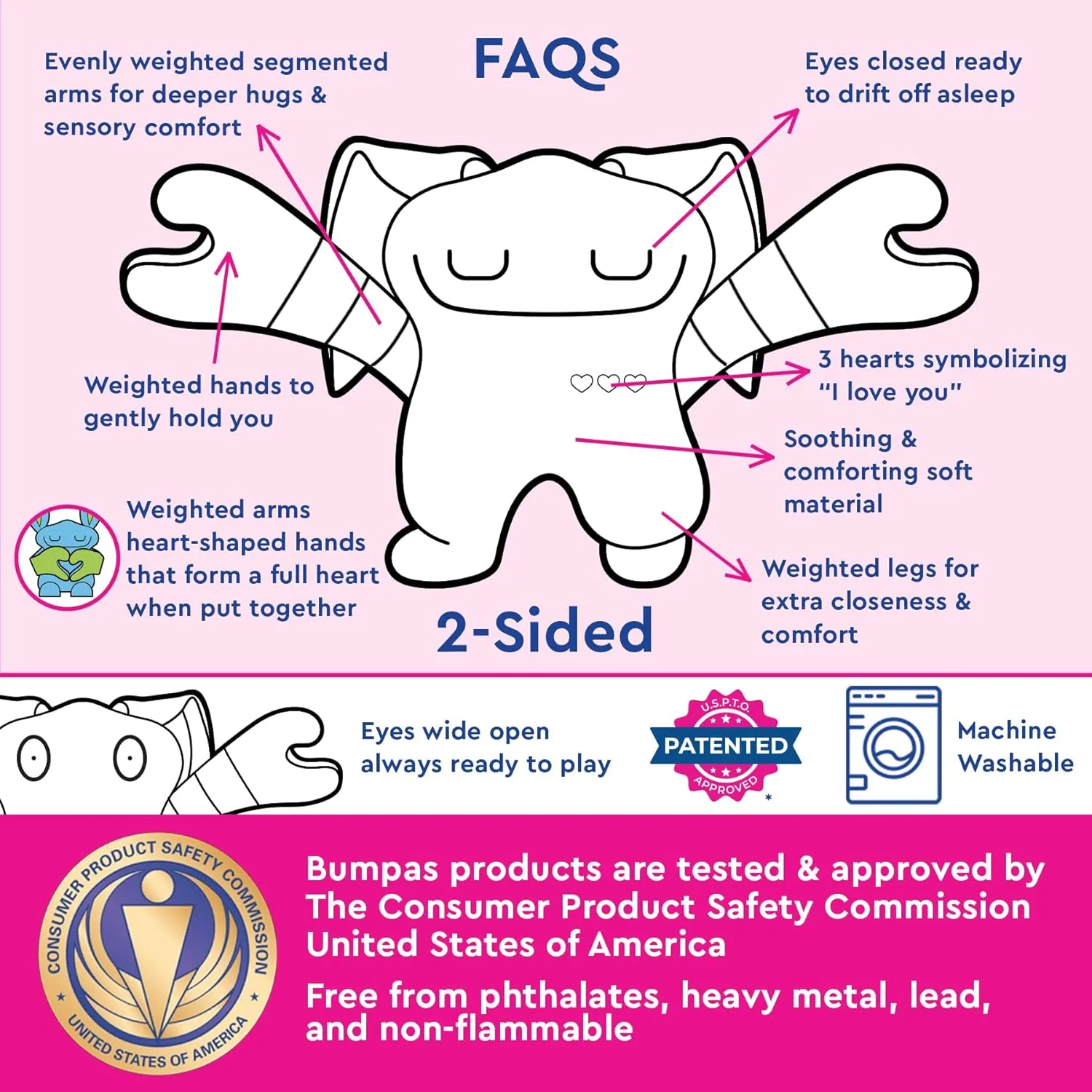 Weighted Plush Toy - Cute Cuddle Pal, Lucky