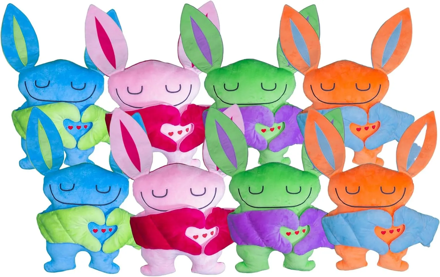 Weighted Plush Toys - 8ct Assortment - Oz, Lucky, Shin Shin, and Zeek