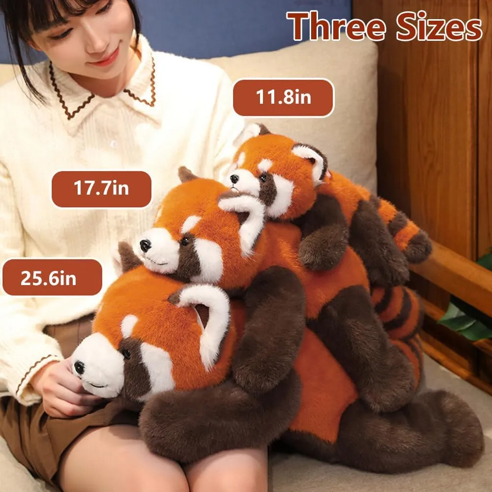 Weighted Raccoon Stuffed Animals,17 Inch Soft Raccoon Plush Toys Cute Raccoon Cuddly Body Pillow Hug Sleeping Fluffy Wild Animal Toys Bed Decor Plushie Doll Gift for Birthday Kids Girls Boys