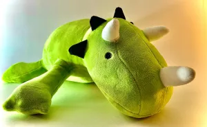 Weighted Stuffed Animals for Adults & Kids. 24 Inch Long Cute Pillow Dinosour 3.5 Pounds. Real Weighted Dino Plush Cuddle Toy. Kind Cartoon Triceratops Pillow. Helps Anxiety, Gifts for Boys & Girls.