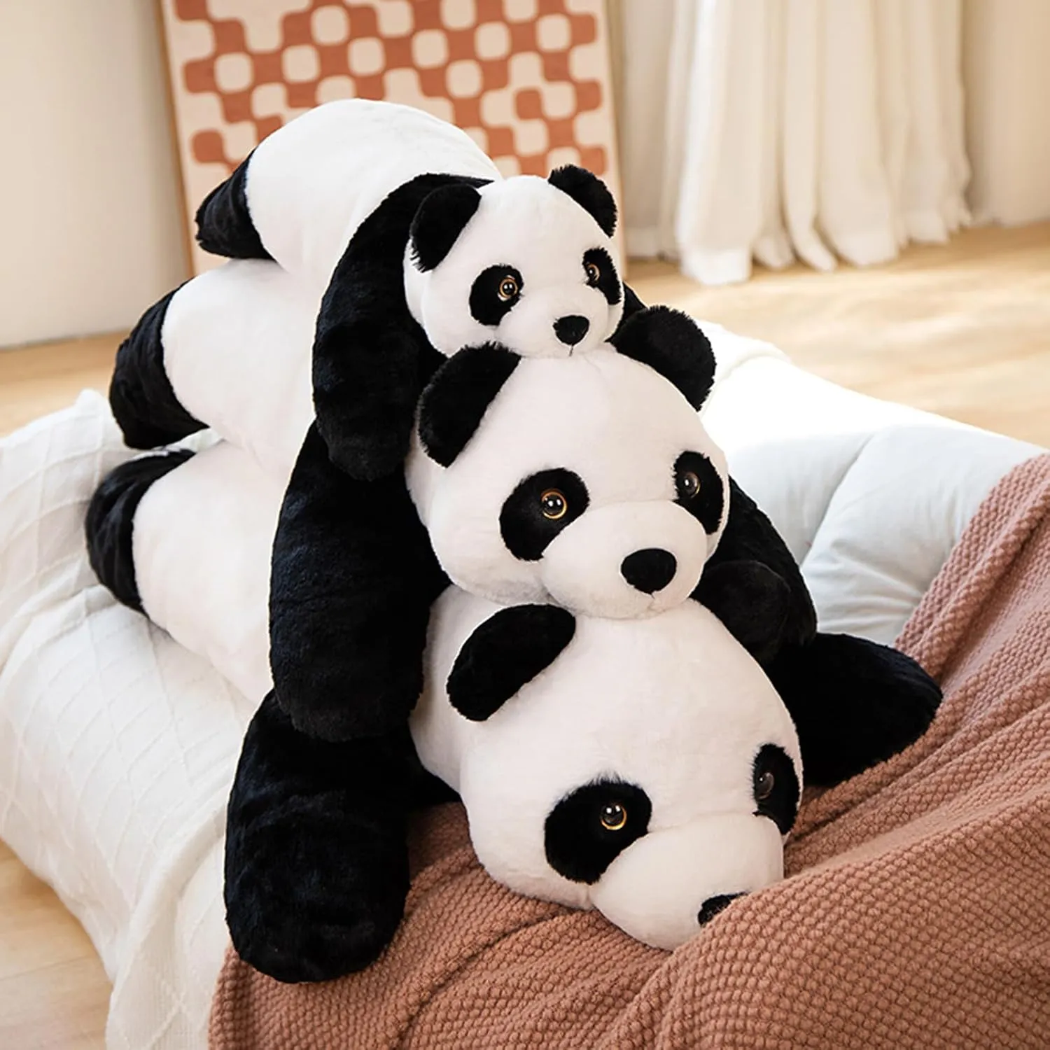 Weighted Stuffed Animals, Panda Plush Cute Panda Weighted Plush Animals Pillow Toy Gifts for Kids Adults, 15 inch