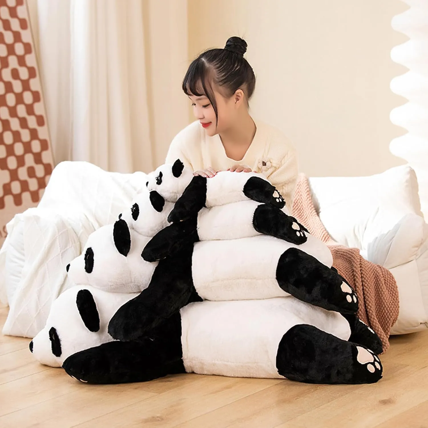 Weighted Stuffed Animals, Panda Plush Cute Panda Weighted Plush Animals Pillow Toy Gifts for Kids Adults, 15 inch