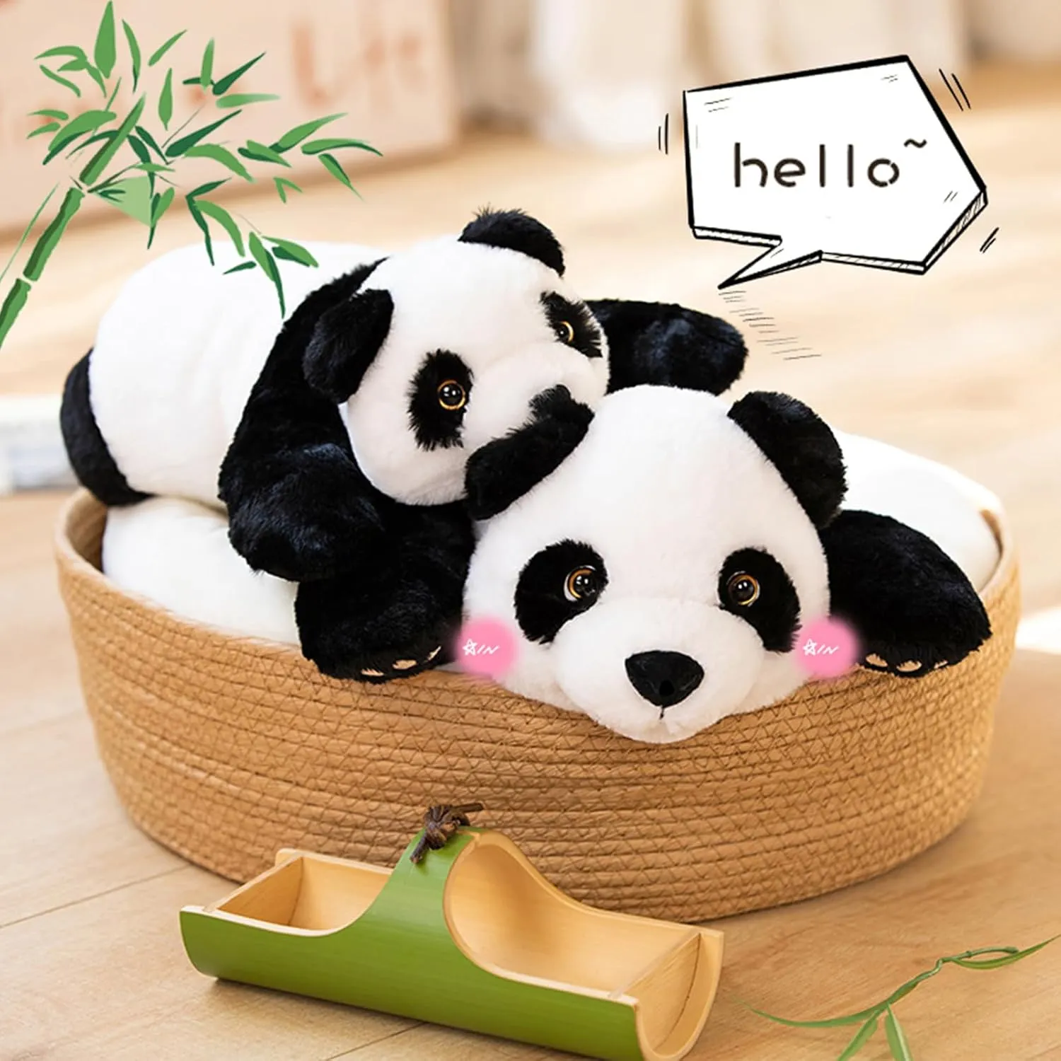 Weighted Stuffed Animals, Panda Plush Cute Panda Weighted Plush Animals Pillow Toy Gifts for Kids Adults, 15 inch