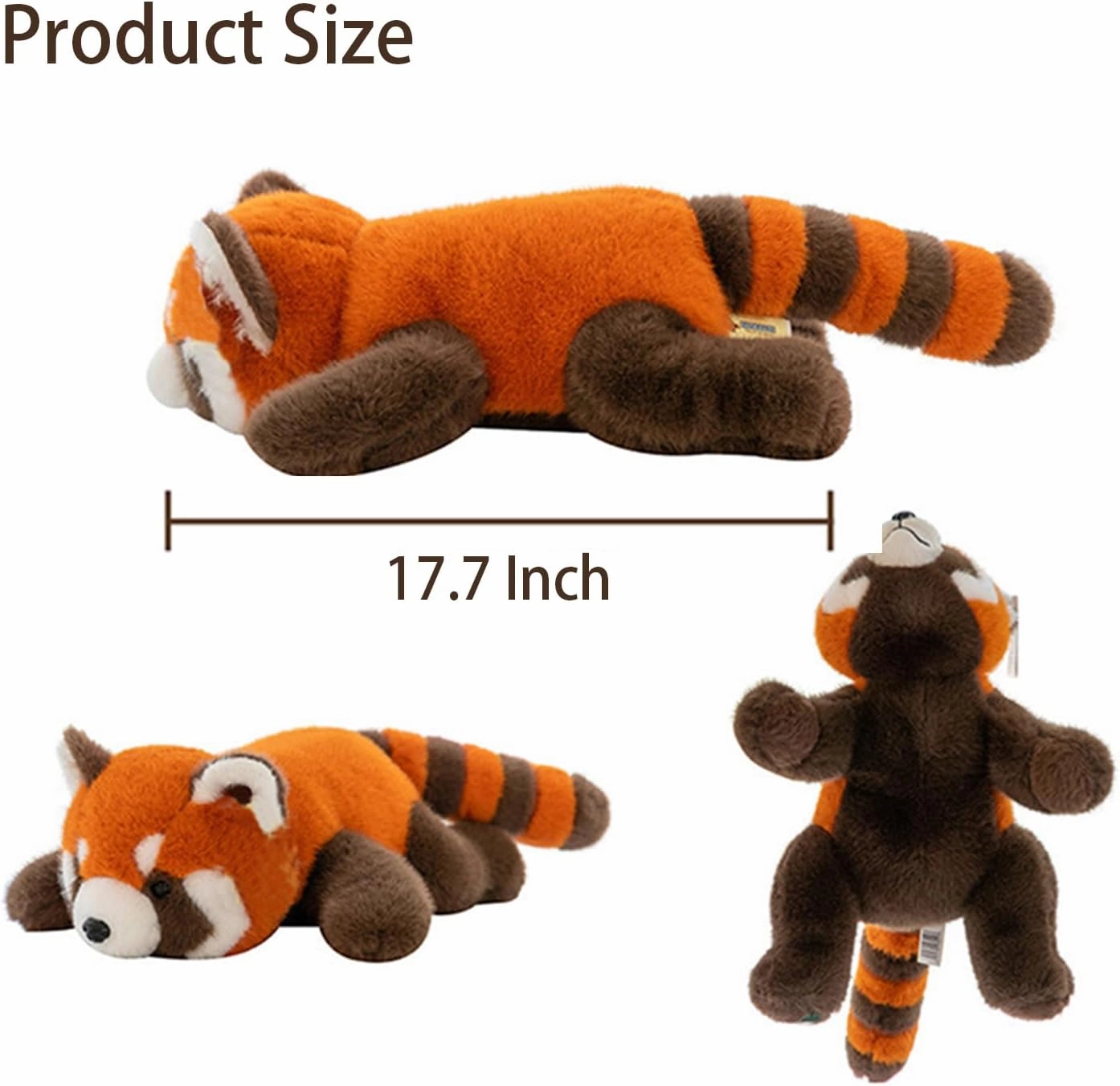 Weighted Red Panda Stuffed Animal, 17IN Cute Panda Plush Toys Super Soft Plush Pillow Plushie Dolls Sleeping Cushion for Boys Girls Gifts Birthday