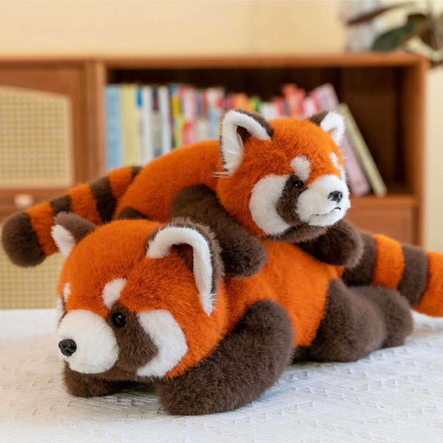 Weighted Red Panda Stuffed Animal, 17IN Cute Panda Plush Toys Super Soft Plush Pillow Plushie Dolls Sleeping Cushion for Boys Girls Gifts Birthday