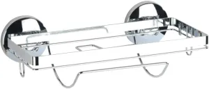 WENKO Magic-Loc Kitchen roll Holder-Fixing Without Drilling, Chrome Plated Metal, Silver Shiny, 13 x 28 x 9 cm