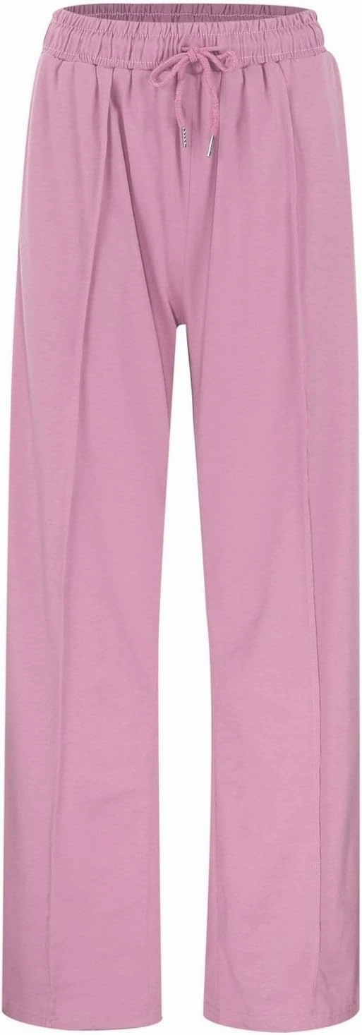 Wide Leg Sweatpants Women High Waisted Drawstring Yoga Casual Lounge Sweat Pants with Pockets