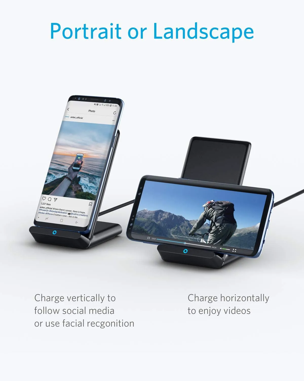 Wireless Fast Charging Stand with Indicator Light