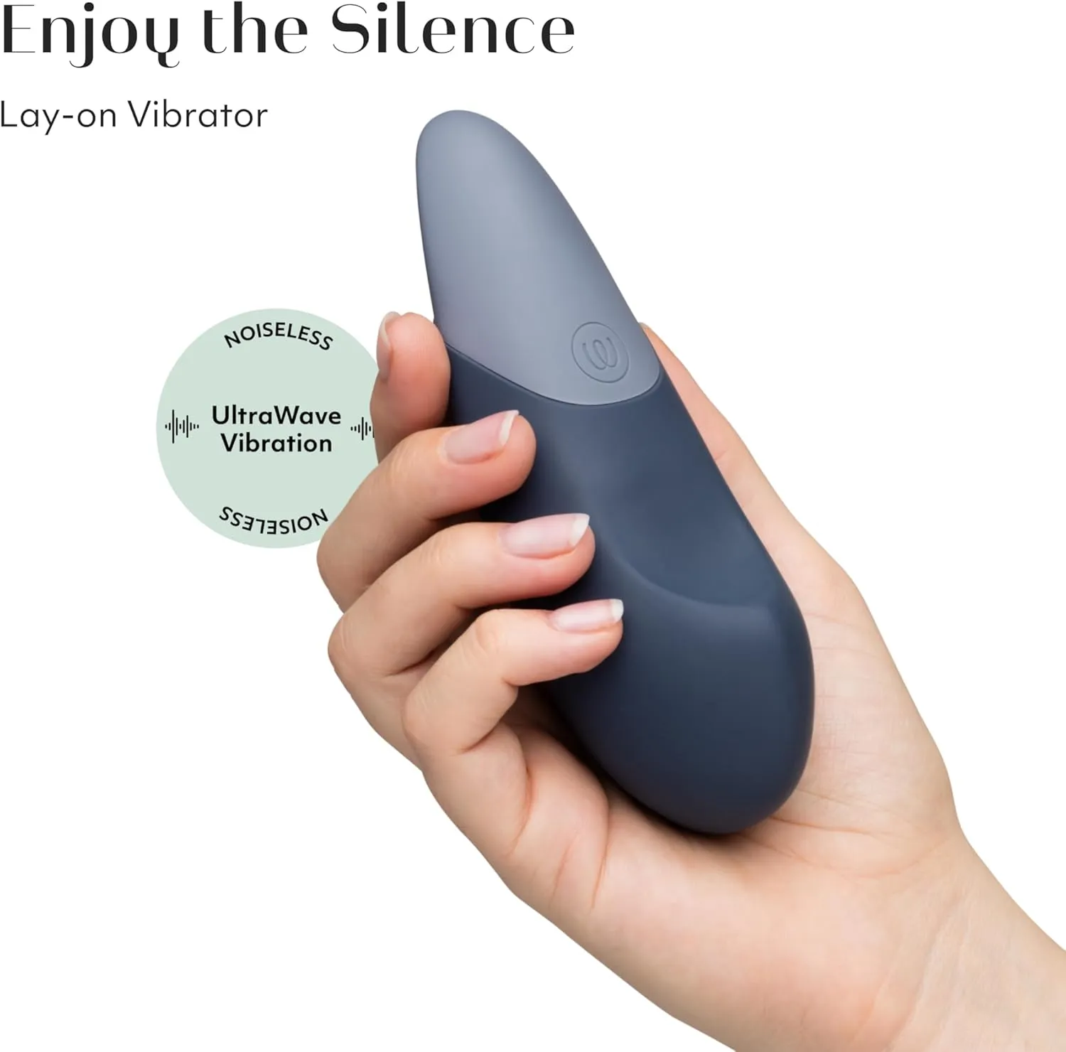 Womanizer Vibe Lay On Clitoris Vibrator for Women | Silent Clit Stimulation Adult Toys | Vibrating Sex Toy | Clitoral Stimulator for Woman with 10 Patterns & Speeds | Waterproof & Rechargeable | Blue