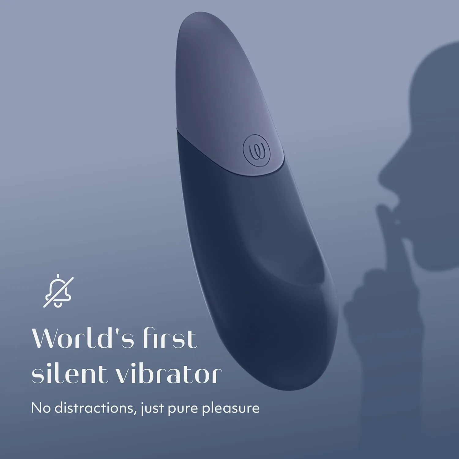 Womanizer Vibe Lay On Clitoris Vibrator for Women | Silent Clit Stimulation Adult Toys | Vibrating Sex Toy | Clitoral Stimulator for Woman with 10 Patterns & Speeds | Waterproof & Rechargeable | Blue