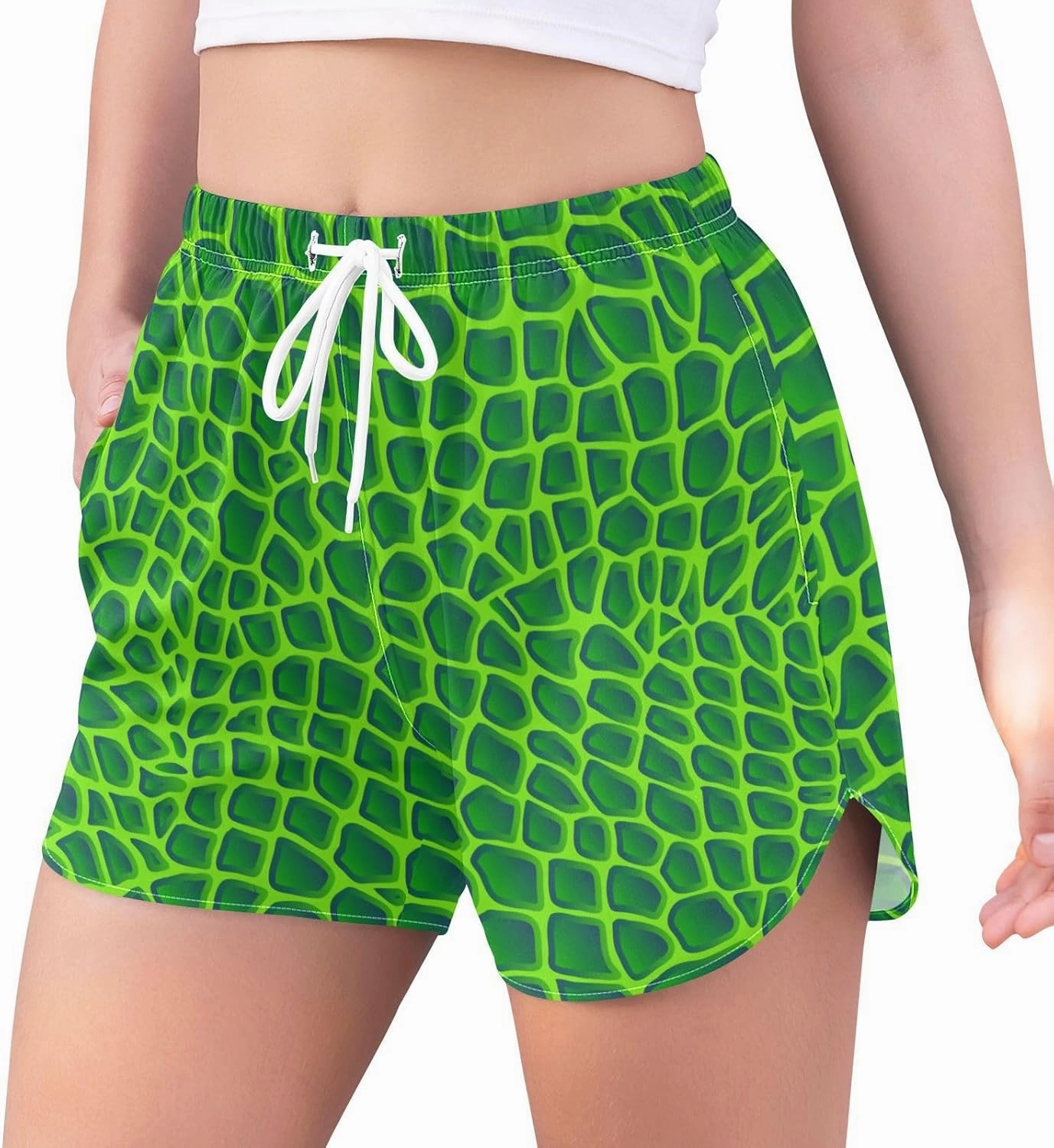Women Board Shorts Beach Swimwear Bottoms 3.7" Inseam S-XXL