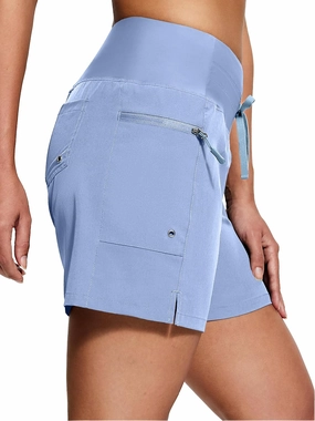 Women's 5"/9" High Waisted Swim Board Shorts Quick Dry UPF 50  Womens Swim Trunks Bottoms with Liner Zipper Pockets
