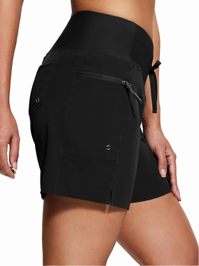 Women's 5"/9" High Waisted Swim Board Shorts Quick Dry UPF 50  Womens Swim Trunks Bottoms with Liner Zipper Pockets