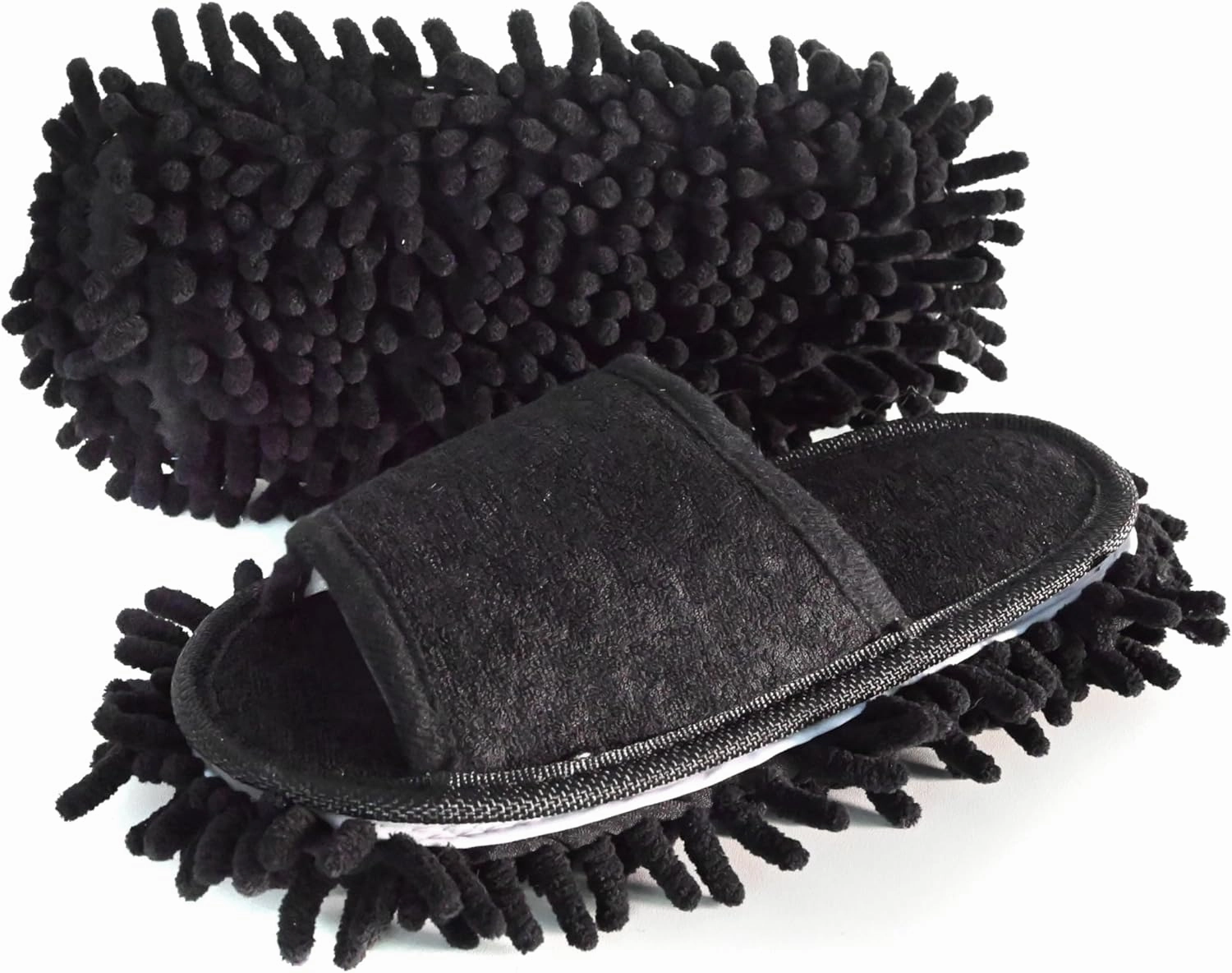 Women's Microfiber Floor Cleaning Mop Slippers with Terry Towel Fabric