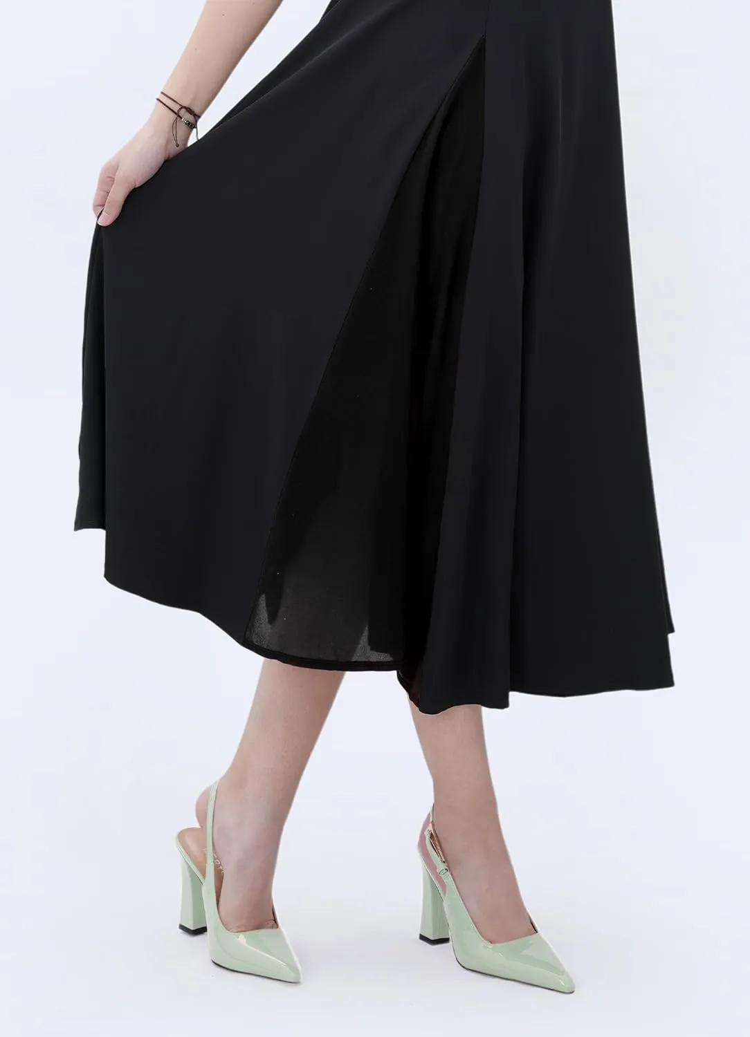 Women's Block high Heels Slingback, Pointed Closed Toe Ankle Strap Fashioned Patent Leather Pumps Shoes.