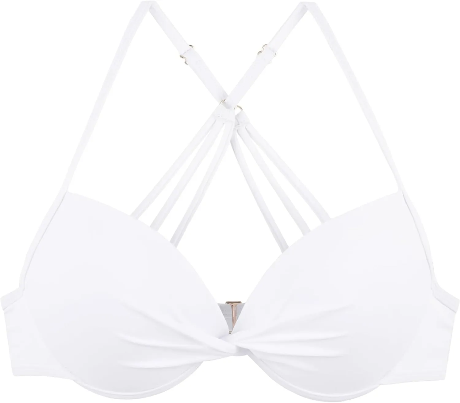 Women's Push Up Bikini Top Twist Front Underwire Molded Soft Pads Vintage Bikini Swimsuits Tops