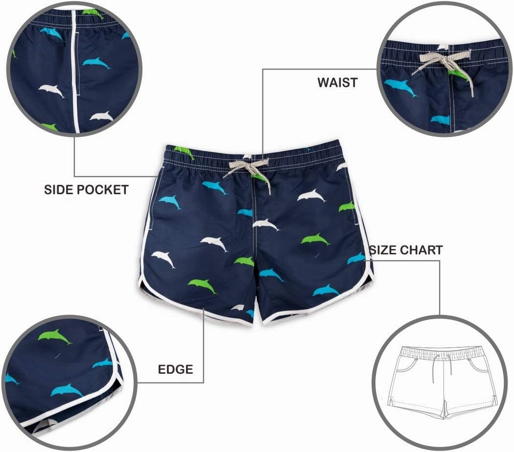 Womens Board Shorts Beach Quick Dry Fabric Swim Slim Trunks Ocean Travel Sports