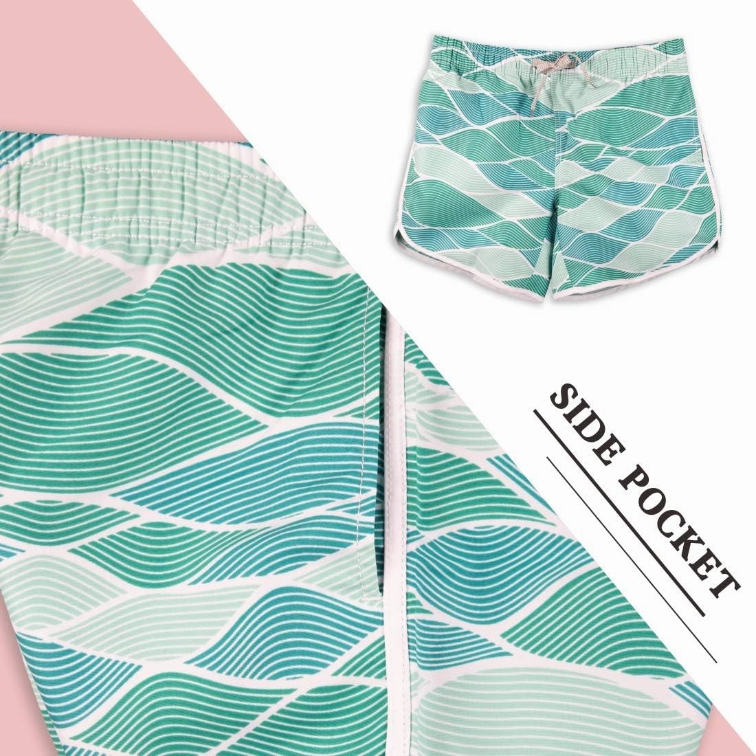 Womens Board Shorts Beach Quick Dry Fabric Swim Slim Trunks Ocean Travel Sports
