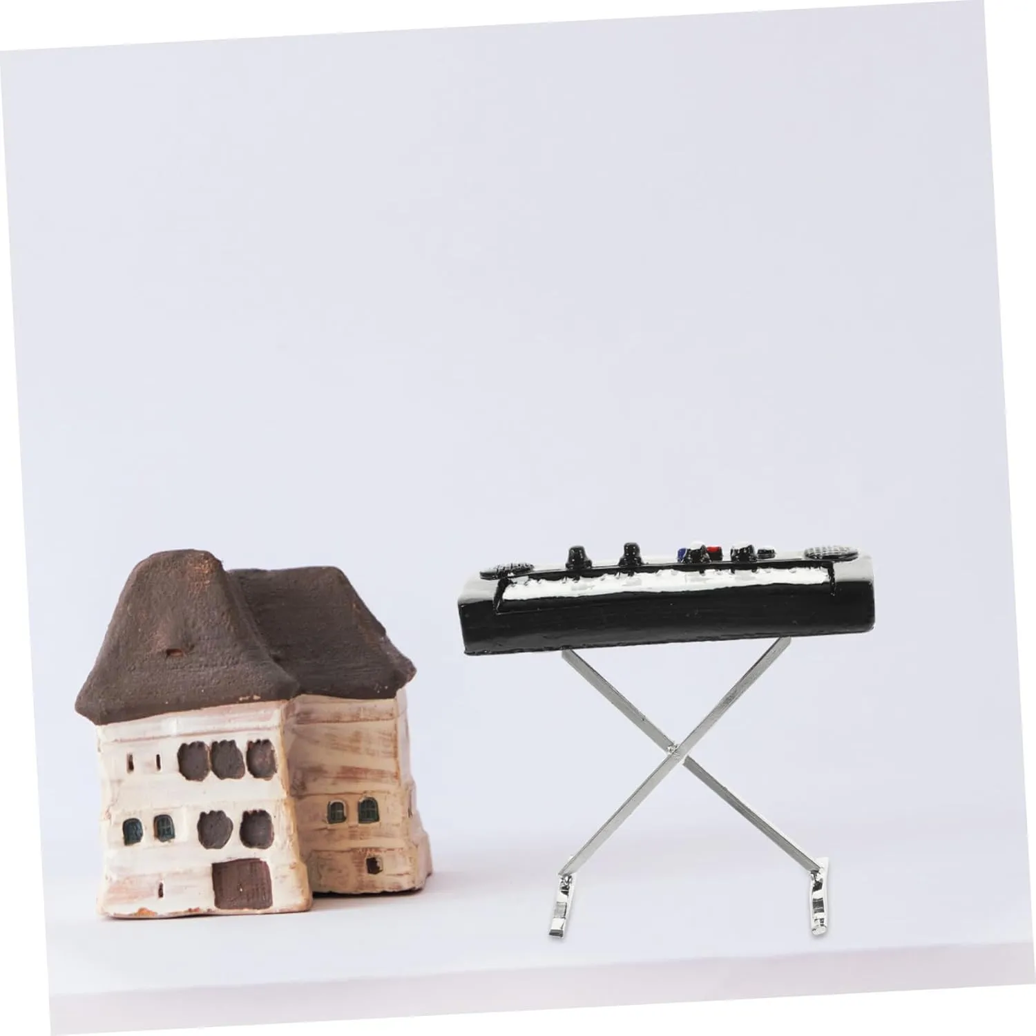 Yardwe 5pcs Miniature Electronic Organ Model Kit DIY Mini Piano Toy for Decor Musically Mini Instruments for Dollhouse