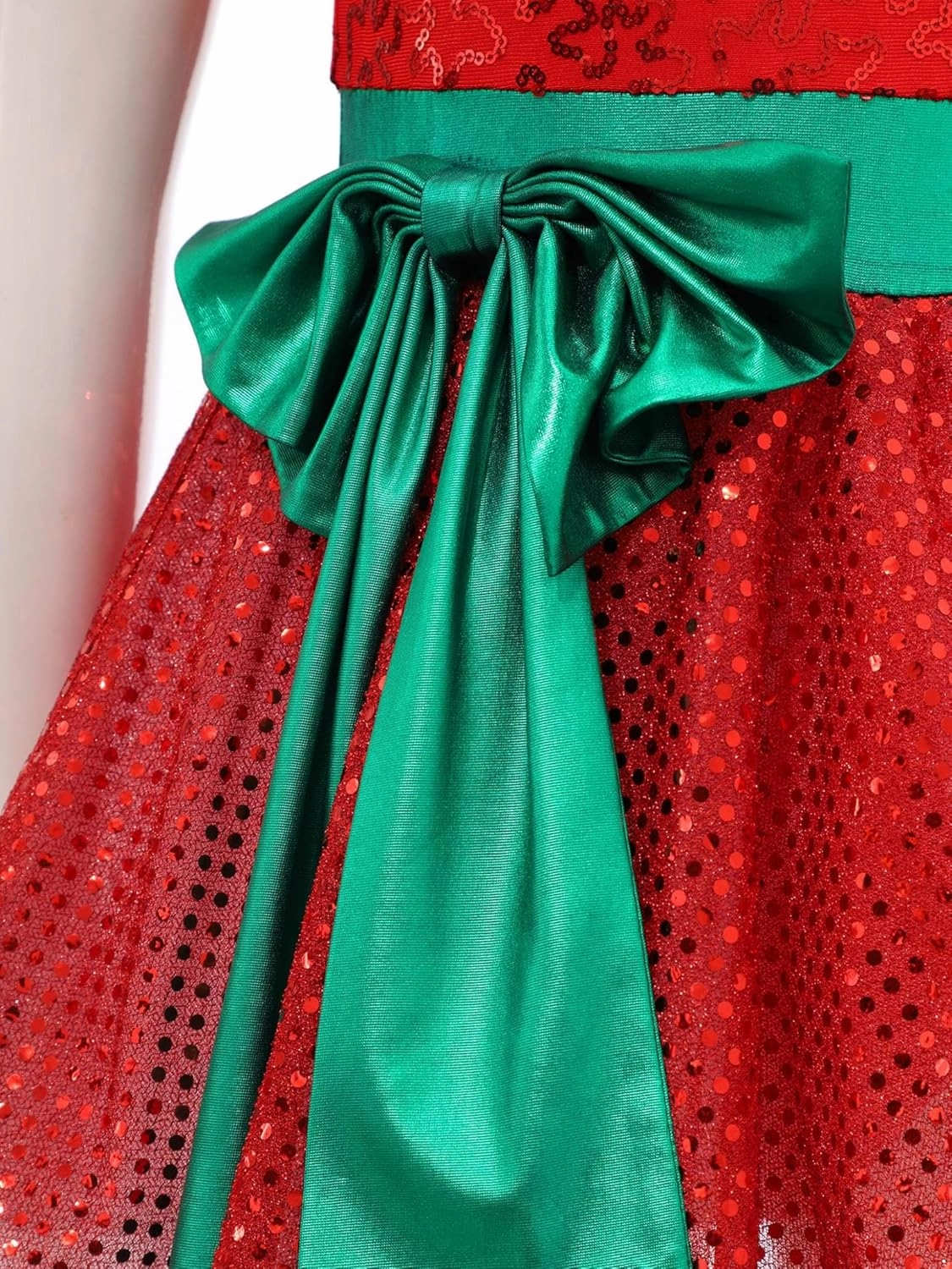 Yartina Kids Girls Sequins Sleeveless Tutu Dress Christmas Dance Costume Figure Ice Skating Outfits