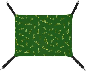 Yellow Horn Hanging Cat Bed Soft Breathable Pet Hammock for Cage Pet Sleeper for Kitten Ferret Puppy Rabbit