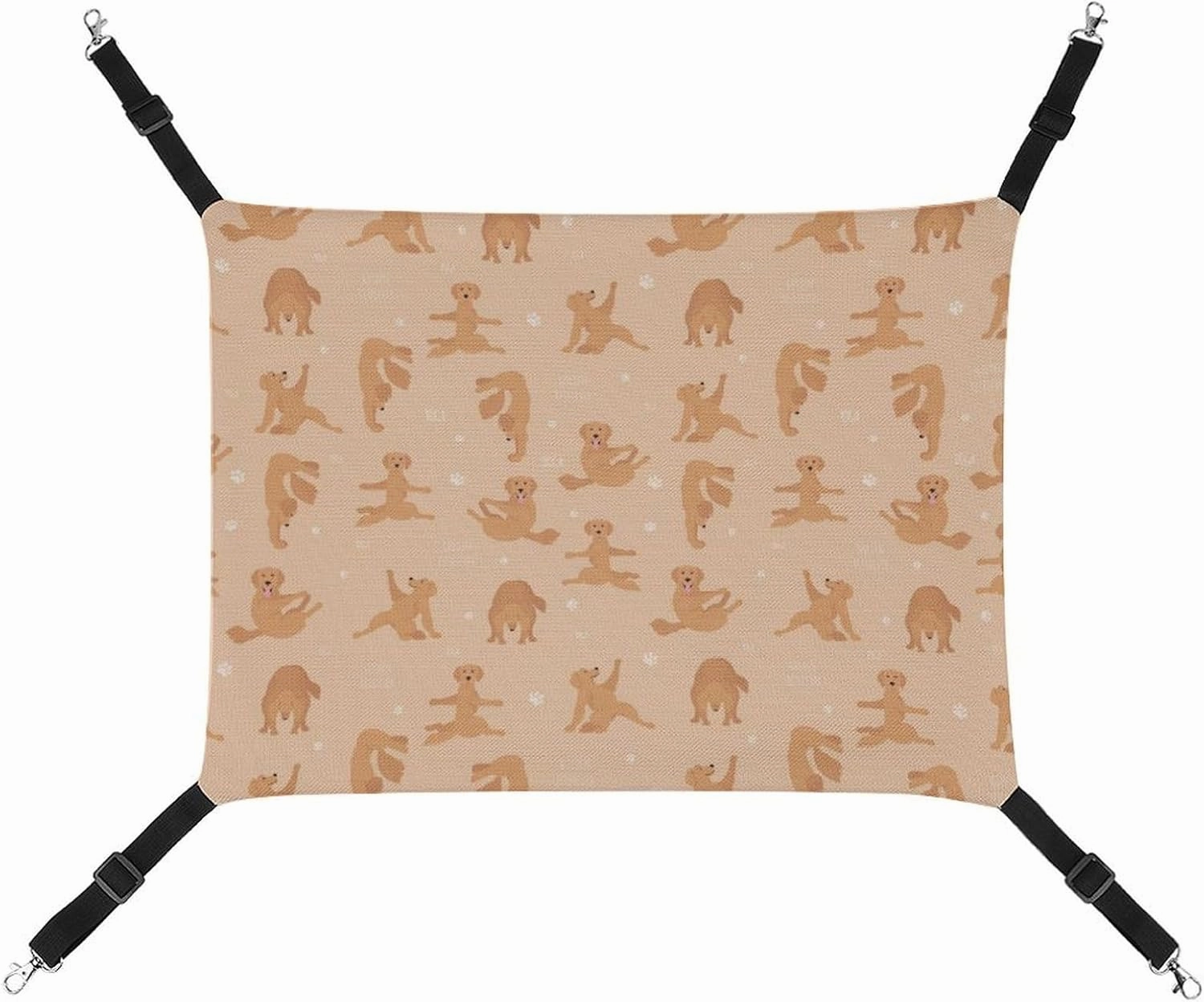 Yoga Dogs Golden Retriever Cat Hanging Hammock Soft Breathable Pet Cage Dog Hammock with Adjustable Straps and Metal Hooks, style, 202403255