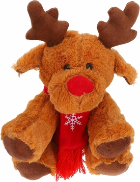 Zerodeko Christmas Plush Elk Toy, Reindeer Plush Toy Christmas Stuffed Animal 29cm Xmas Deer Doll Toy Soft Plush Doll Animal Toy for Christmas (Random Color)