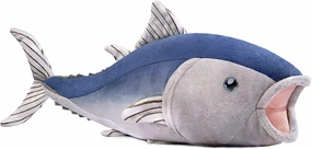 ZHONGXIN MADE Simulation Bluefin Tuna Stuffed Plush Toy - 16inch Lifelike Depth Ocean Animals Bluefin Tuna Fish Plushie Toys Figur, Super Soft Plush Dolls for Kids Stuffed Model Toys, Gifts for Kids